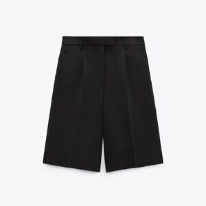 Zara Elegant Black wool bland Women's Bermudas